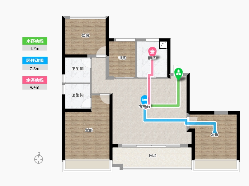 浙江省-舟山市-绿城凌波秋月-112.00-户型库-动静线