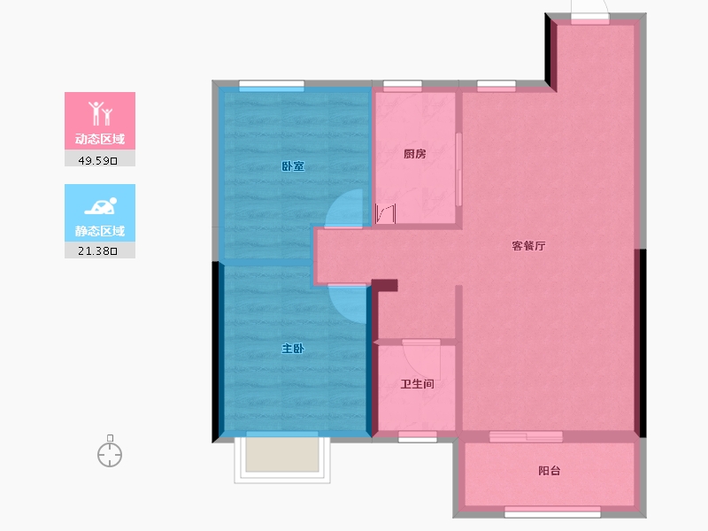 湖南省-郴州市-十九峯-63.63-户型库-动静分区