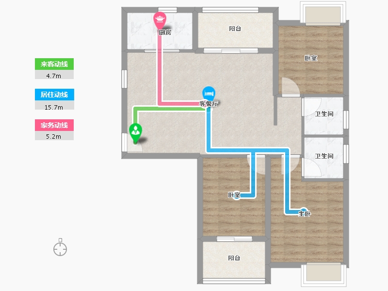 福建省-三明市-瑞泉景苑-87.20-户型库-动静线