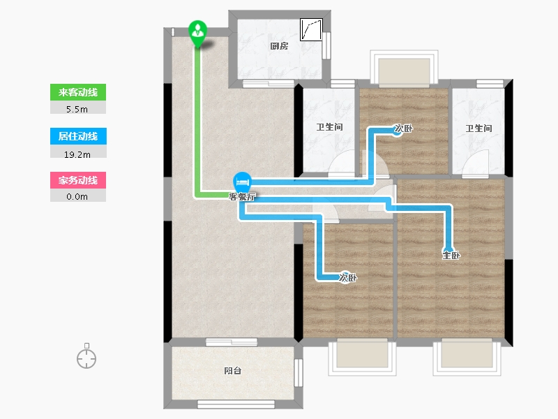 湖北省-宜昌市-公园壹号-89.00-户型库-动静线