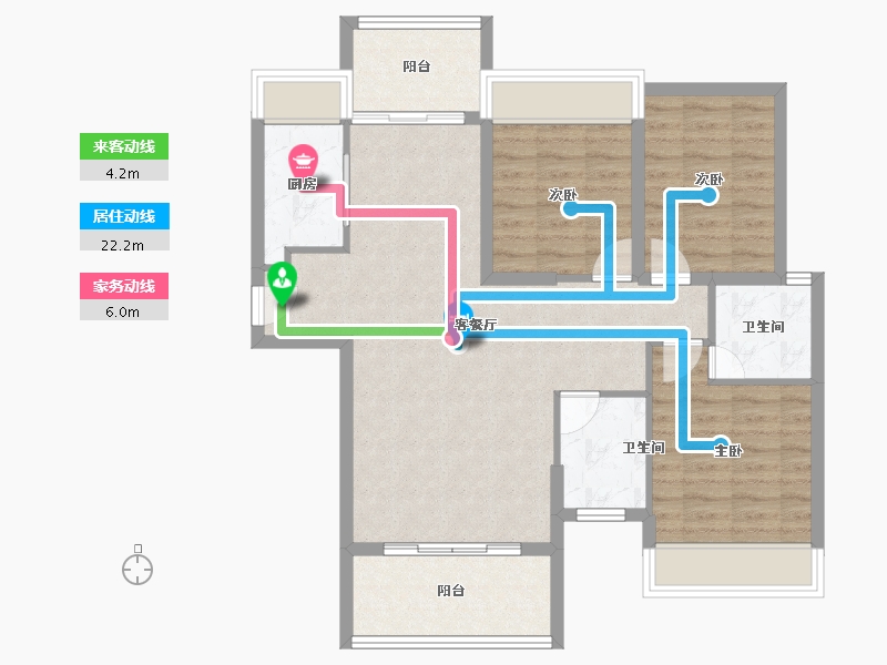 广东省-江门市-东方御璟苑-90.01-户型库-动静线