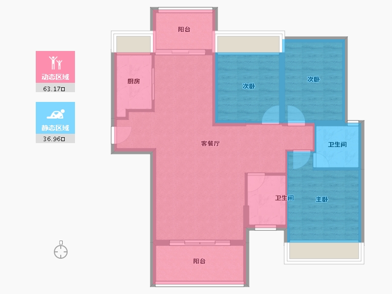 广东省-江门市-东方御璟苑-90.01-户型库-动静分区