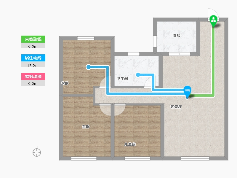 内蒙古自治区-赤峰市-中梁恒基星海明珠-79.20-户型库-动静线