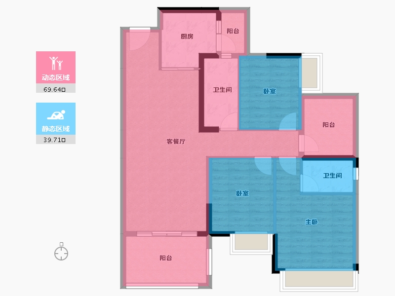 广东省-惠州市-深业西湖三里-97.57-户型库-动静分区