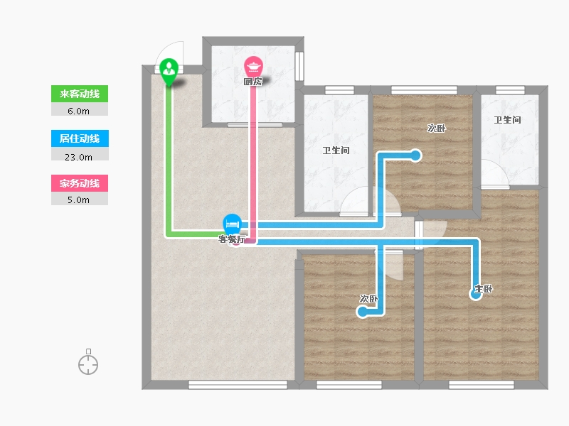 内蒙古自治区-赤峰市-中梁恒基星海明珠-91.20-户型库-动静线