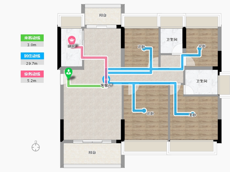 广东省-江门市-东方御璟苑-96.88-户型库-动静线