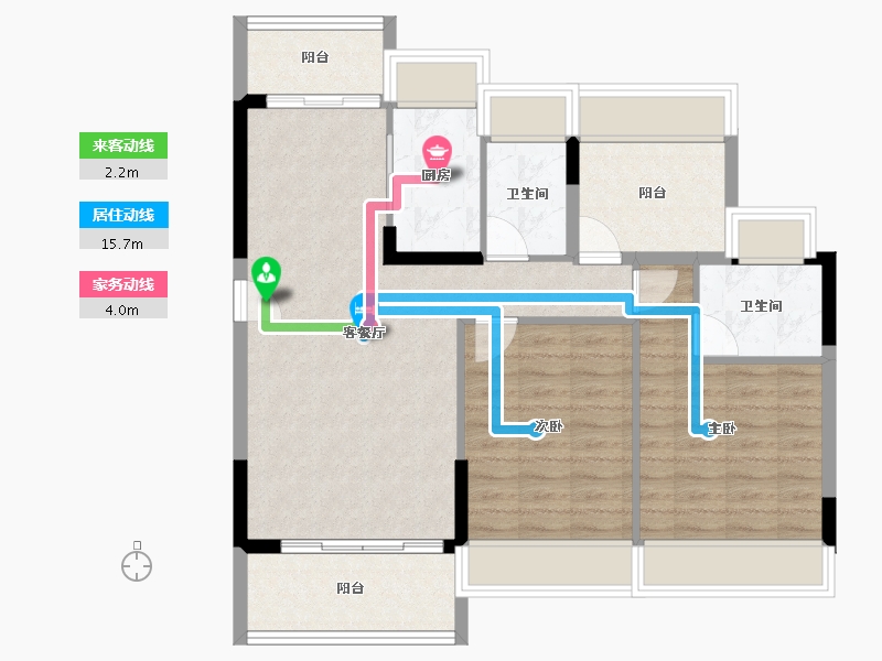 广东省-江门市-东方御璟苑-86.34-户型库-动静线