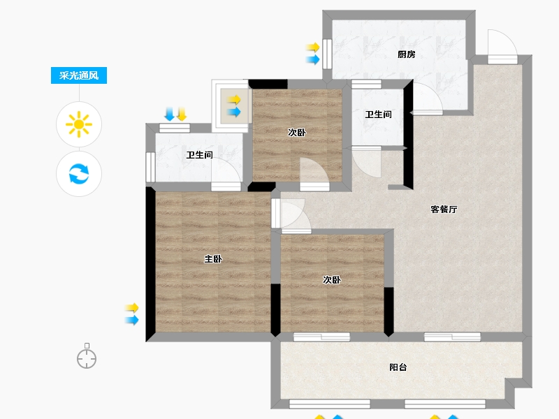 四川省-南充市-万卷山河-79.00-户型库-采光通风