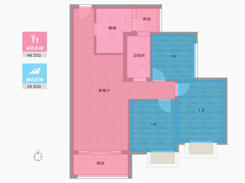 四川省-成都市-朗诗未来街区-68.44-户型库-动静分区