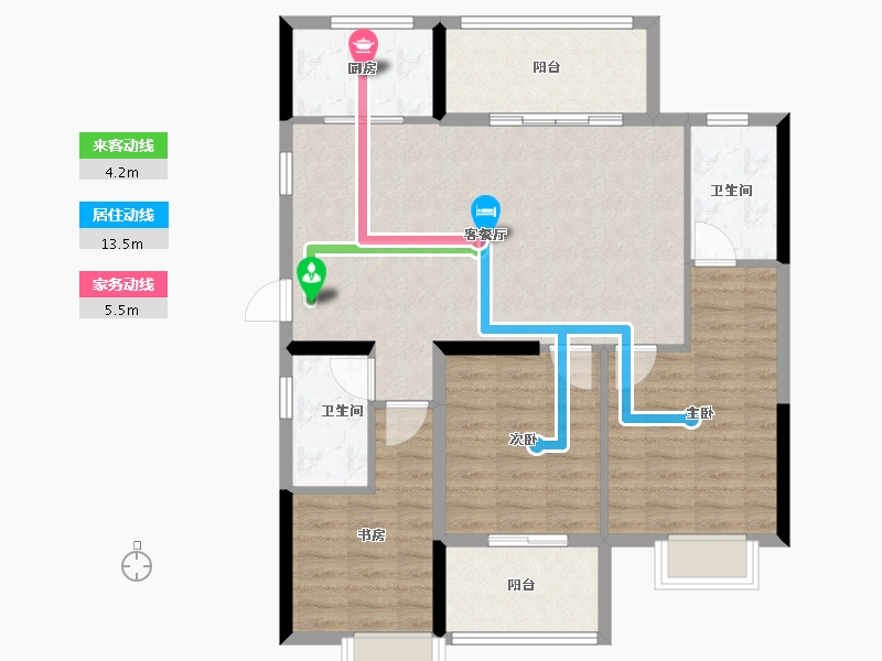 福建省-三明市-金澜湾三期-94.40-户型库-动静线