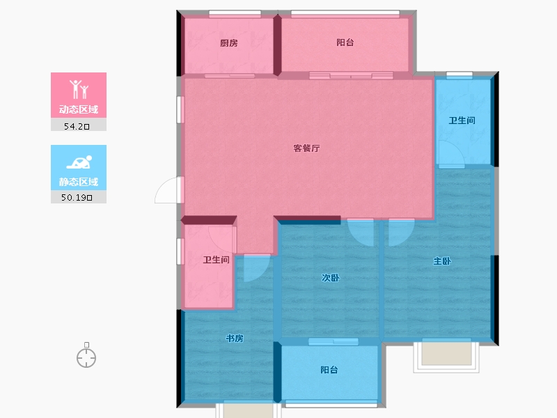 福建省-三明市-金澜湾三期-94.40-户型库-动静分区