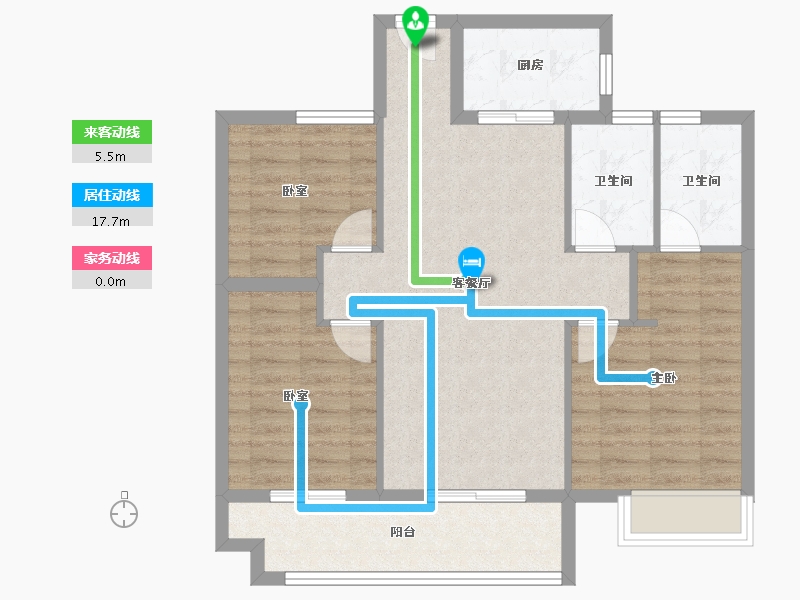 福建省-三明市-瑞泉景苑-82.41-户型库-动静线