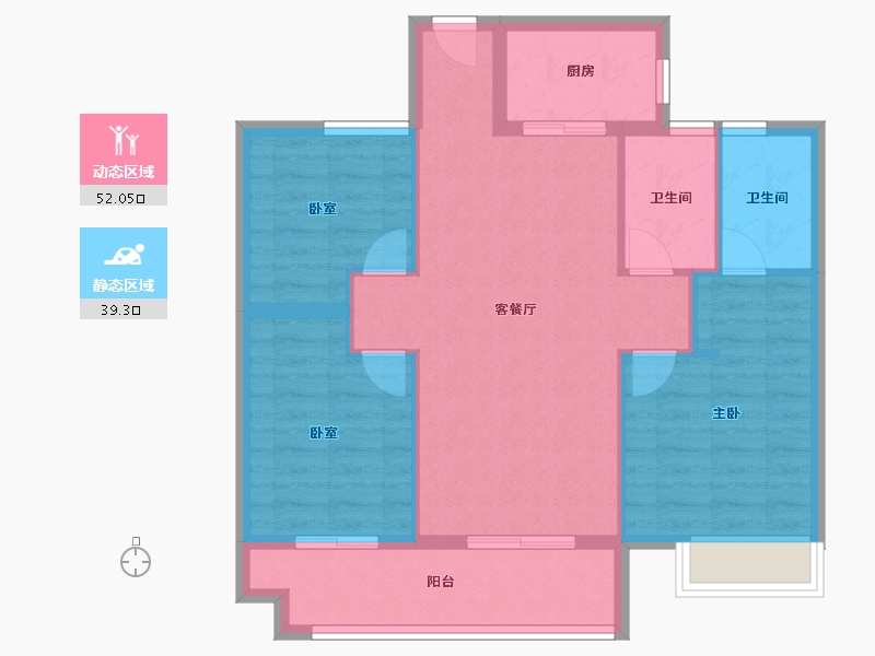 福建省-三明市-瑞泉景苑-82.41-户型库-动静分区