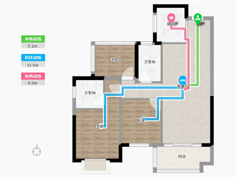 广西壮族自治区-柳州市-奥园瀚德紫荆花城-78.40-户型库-动静线