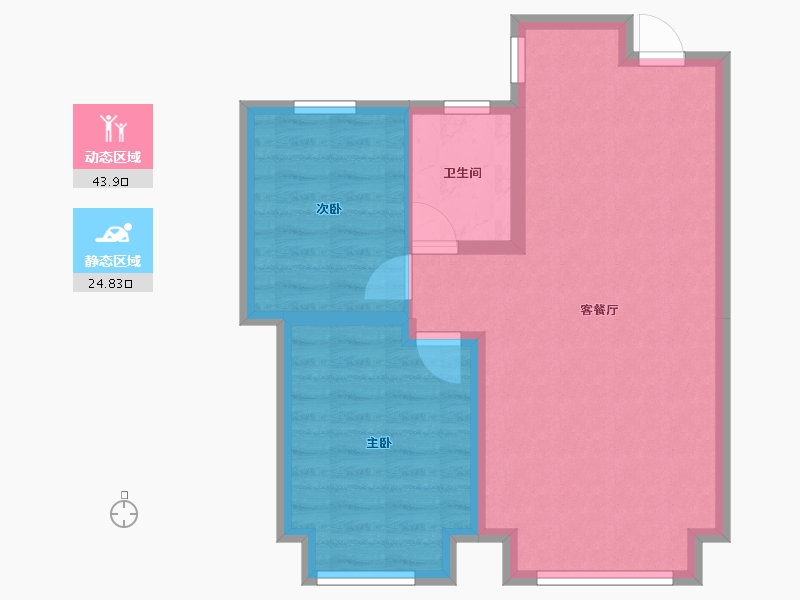 内蒙古自治区-赤峰市-都汇苑小区-61.86-户型库-动静分区