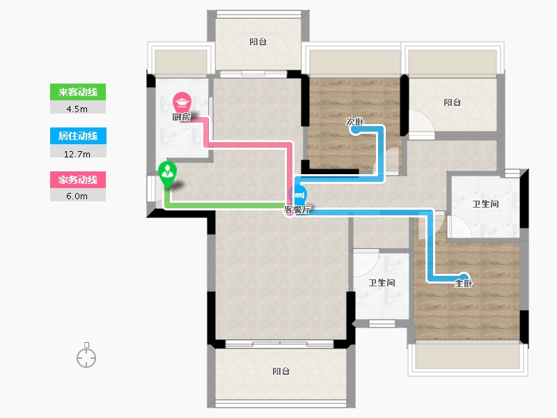 广东省-江门市-东方御璟苑-83.49-户型库-动静线