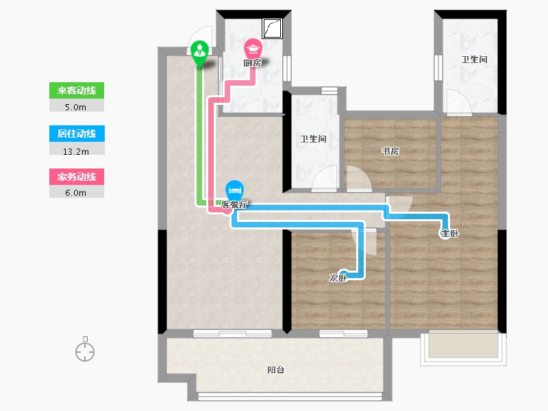 福建省-三明市-金澜湾三期-83.20-户型库-动静线