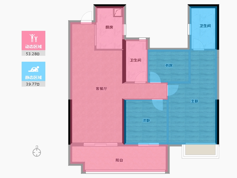 福建省-三明市-金澜湾三期-83.20-户型库-动静分区