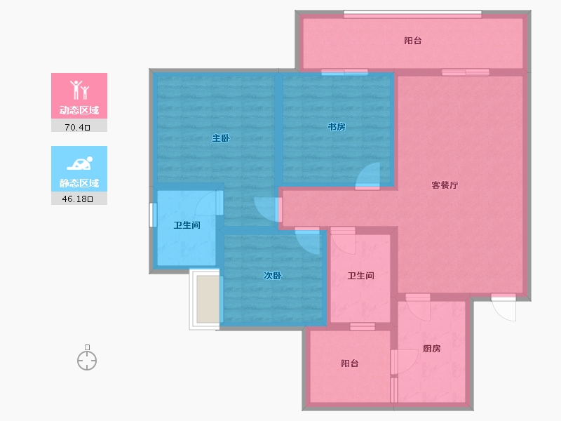 贵州省-遵义市-幸福家园-101.00-户型库-动静分区