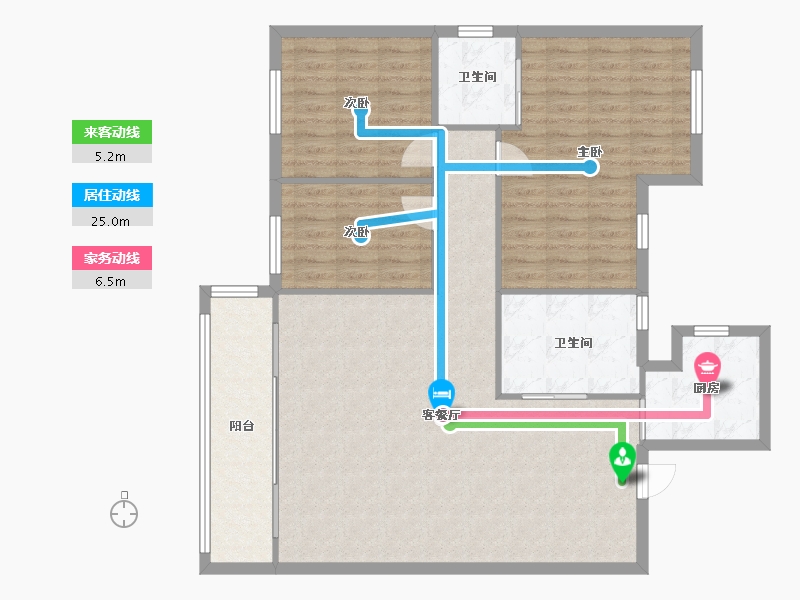 云南省-昆明市-航空小区-118.00-户型库-动静线