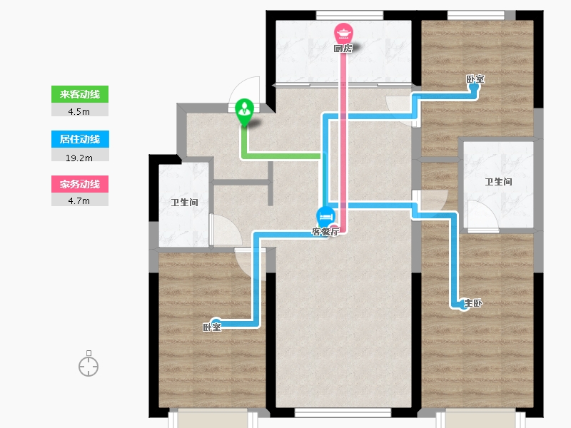 辽宁省-抚顺市-建荣皇家海岸-80.65-户型库-动静线