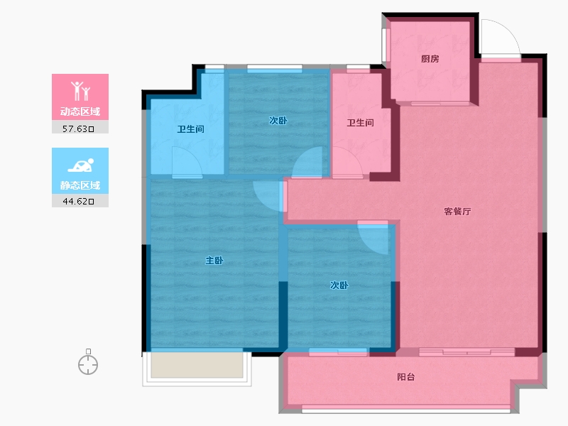 山东省-淄博市-中梁星海云著-92.00-户型库-动静分区