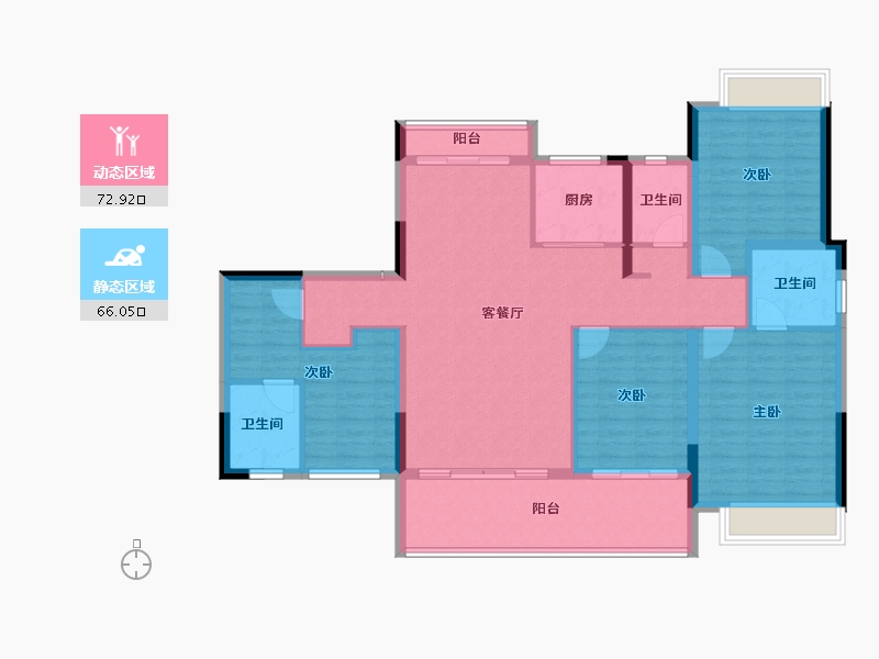 江西省-宜春市-明珠前湖院子-125.57-户型库-动静分区