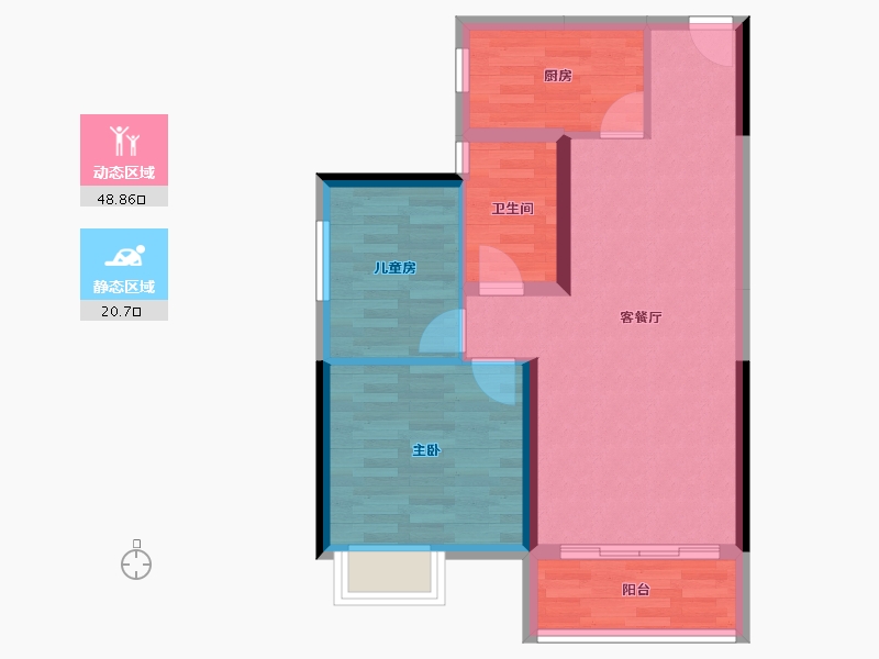 福建省-三明市-碧桂园-62.26-户型库-动静分区