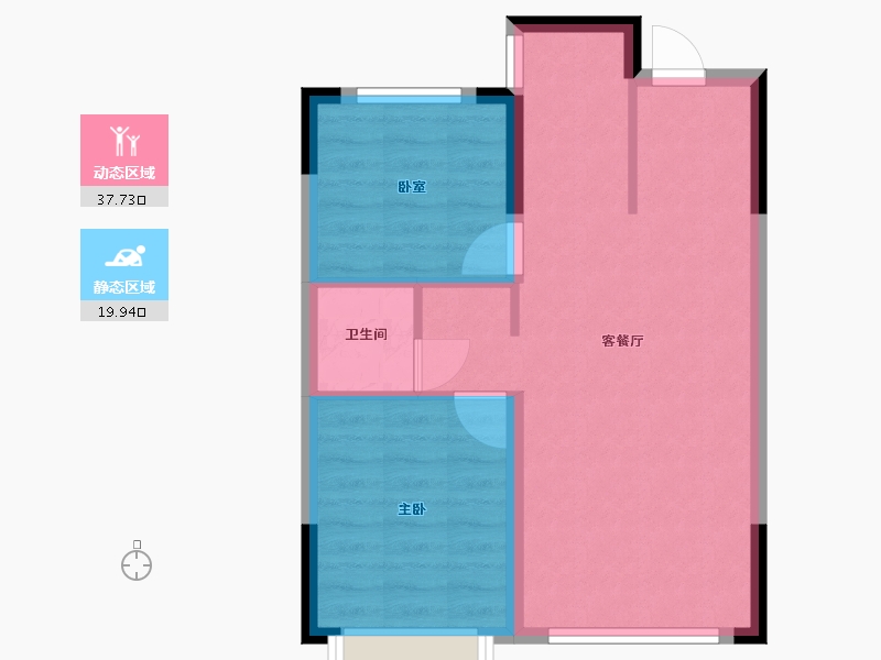 辽宁省-抚顺市-建荣皇家海岸-51.76-户型库-动静分区