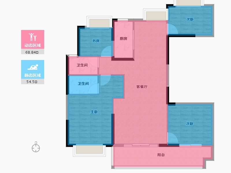 江苏省-盐城市-​碧桂园翡翠湾-112.00-户型库-动静分区