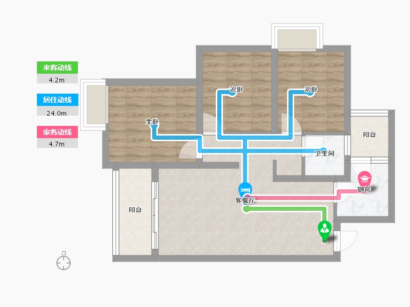 四川省-成都市-朗诗未来街区-66.58-户型库-动静线