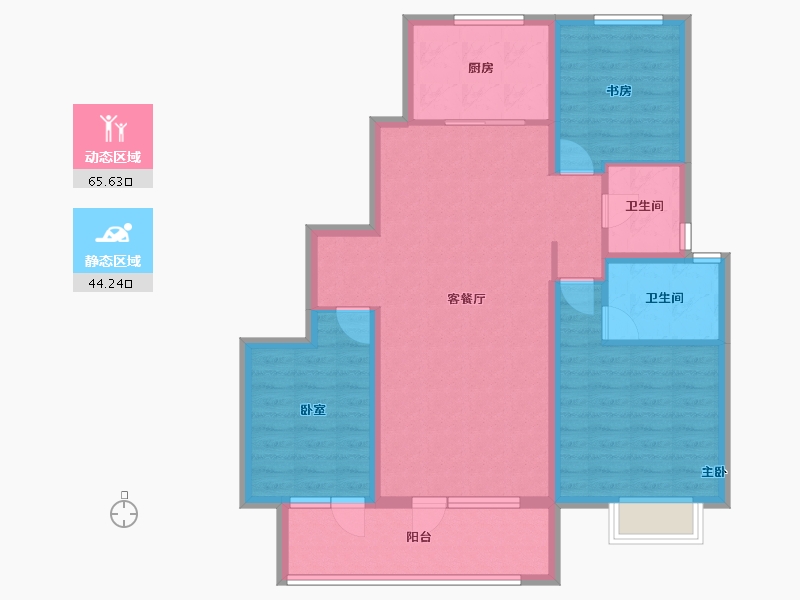 山东省-聊城市-澜庭嘉苑-98.40-户型库-动静分区