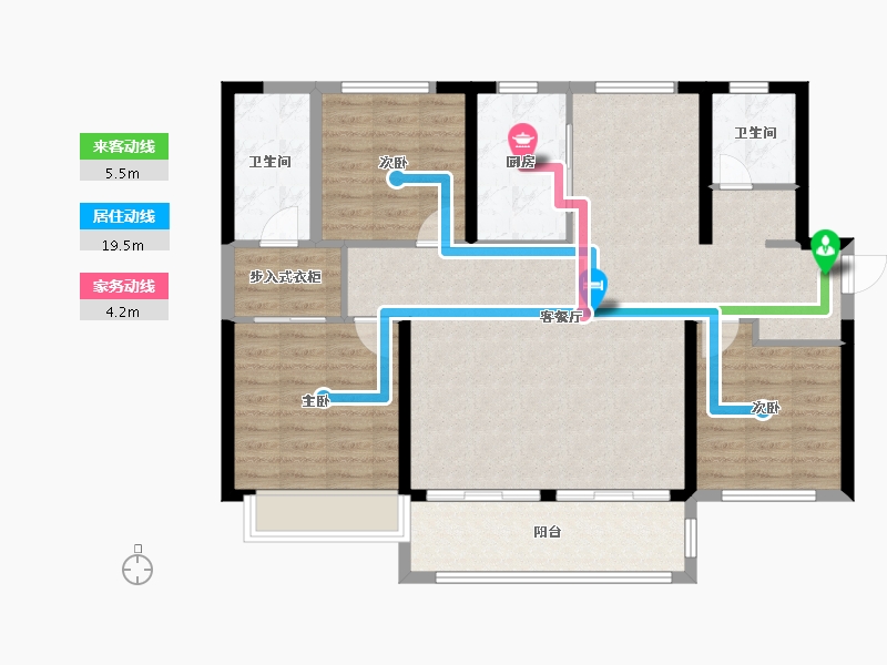 陕西省-咸阳市-领航尚宸-102.41-户型库-动静线