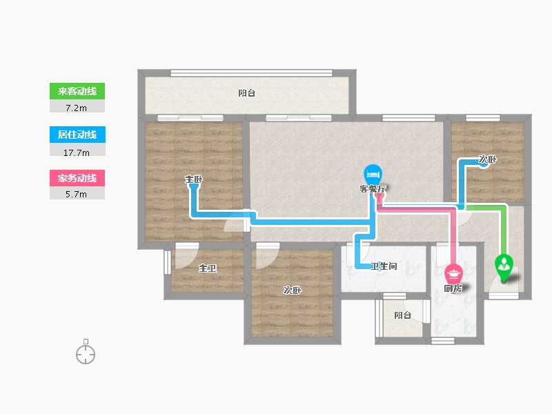 四川省-成都市-朗诗未来街区-86.05-户型库-动静线