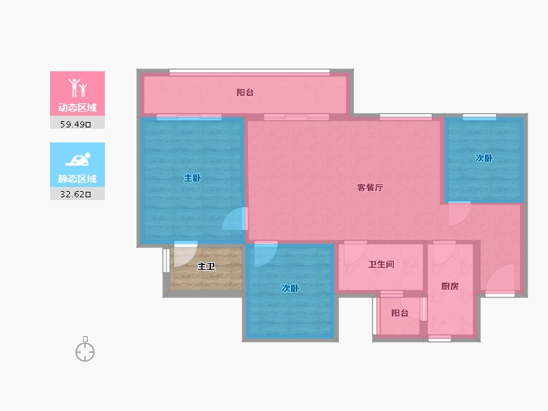 四川省-成都市-朗诗未来街区-86.05-户型库-动静分区