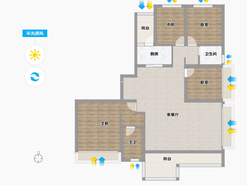 四川省-成都市-建发央玺-123.19-户型库-采光通风