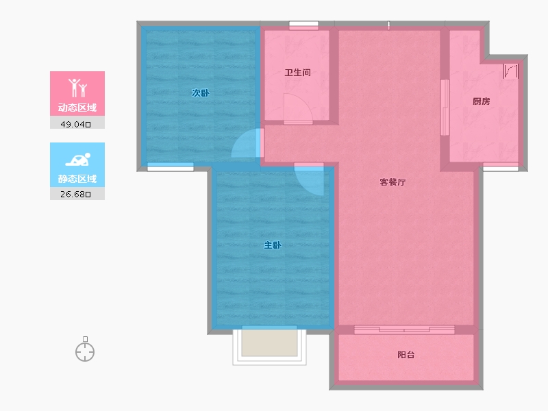 甘肃省-平凉市-华电小区-67.18-户型库-动静分区