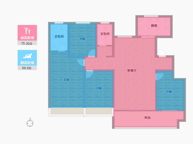 河南省-濮阳市-金辉·桂园-128.51-户型库-动静分区