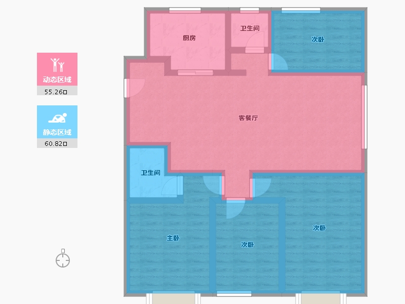 河北省-保定市-方仕·翰乐轩-103.01-户型库-动静分区