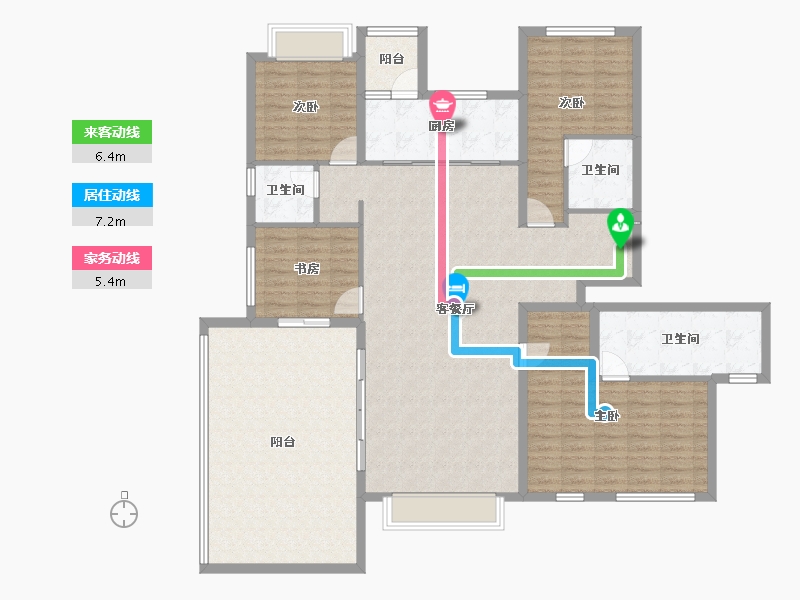 四川省-眉山市-万科眉州文化村-157.12-户型库-动静线