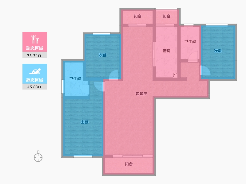 甘肃省-平凉市-华电小区-106.51-户型库-动静分区