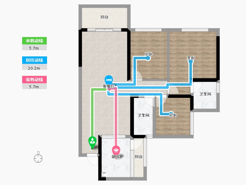 四川省-宜宾市-鸿山翡丽-89.42-户型库-动静线