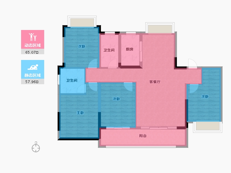 江西省-宜春市-华硕春江月-110.32-户型库-动静分区