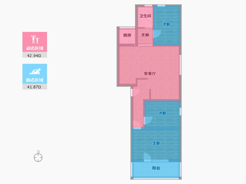 北京-北京市-德露苑-71.20-户型库-动静分区