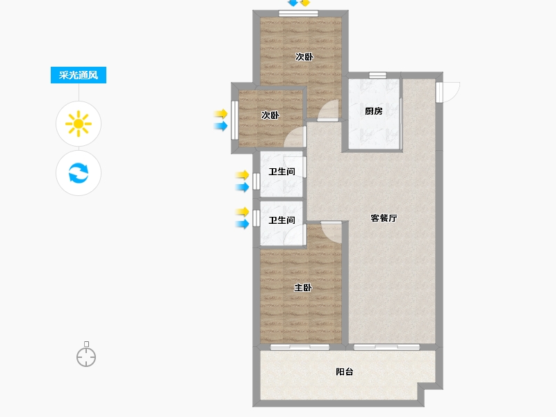 广西壮族自治区-北海市-曲江新鸥鹏北海教育城-83.09-户型库-采光通风