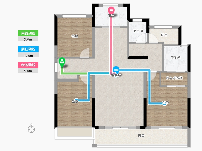 浙江省-杭州市-未知-130.00-户型库-动静线