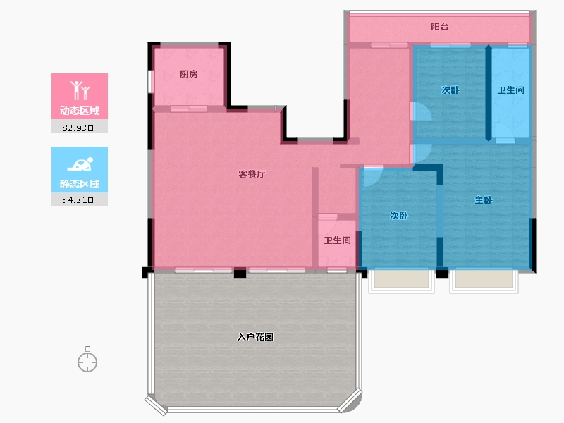 江西省-宜春市-天屿花城云境春墅-168.58-户型库-动静分区