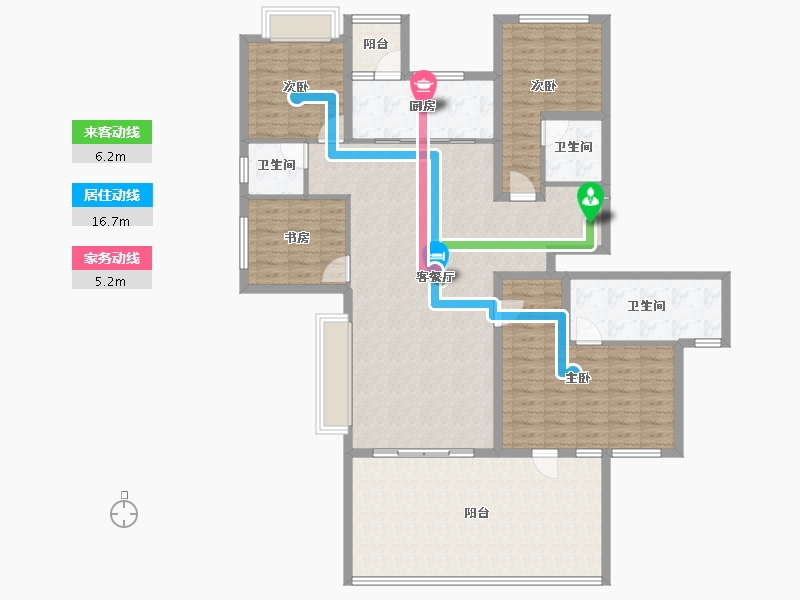 四川省-眉山市-万科眉州文化村-151.36-户型库-动静线