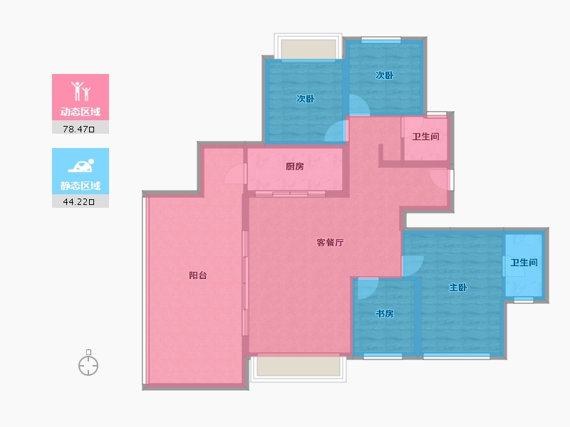 四川省-眉山市-万科眉州文化村-110.96-户型库-动静分区