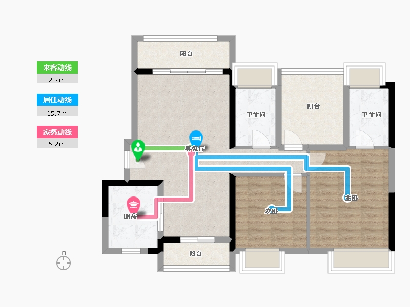 广东省-江门市-怡福新方盛·天睿-84.80-户型库-动静线